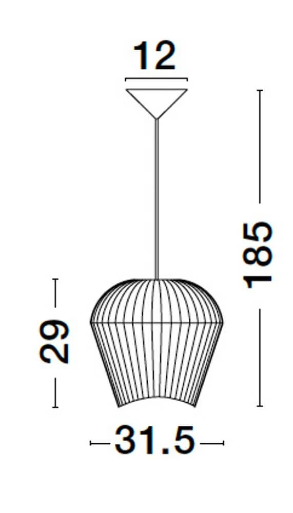 Bredo Pendelleuchte Ø 31,5cm Schwarz