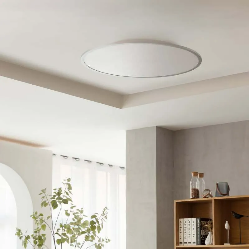B-Ware Lindby Deckenlampe Deckenleuchte Narima LED Lampe dimmbar silber Ø80cm CCT Licht