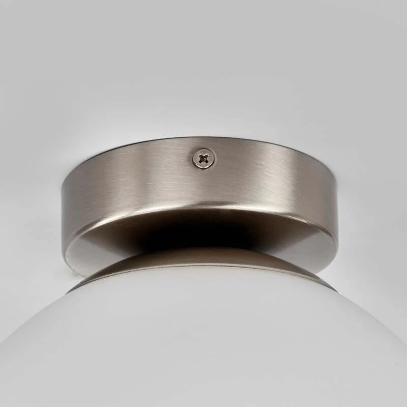 B-Ware Lindby Deckenleuchte Lennie LED Lampe dimmbar IP44 Ø20cm weiß nickel matt 22,5cm