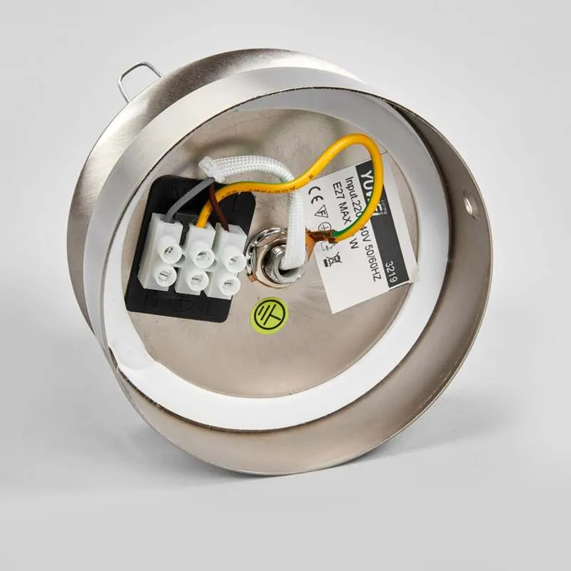 B-Ware Lindby Deckenleuchte Lennie LED Lampe dimmbar IP44 Ø20cm weiß nickel matt 22,5cm