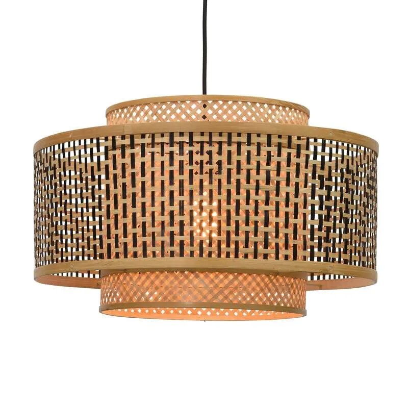 B-Ware Good&Mojo Hängeleuchte Pendelleuchte Bhutan LED Lampe dimmbar creme schwarz
