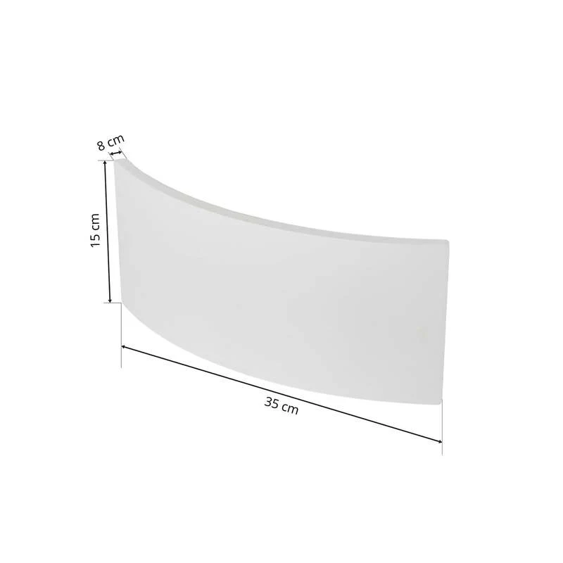B-Ware Lindby Wandleuchte Naike LED Wandlampe Gips dimmbar weiß 35x15cm IP20 2-flammig