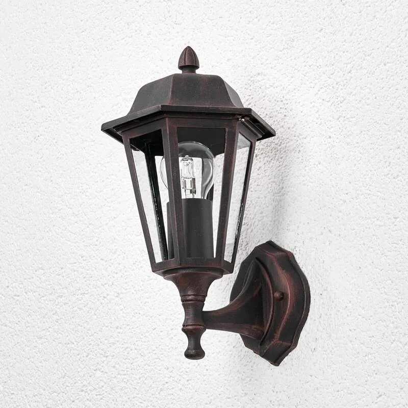 B-Ware Lindby Außenwandleuchte Lamina LED Gartenlampe Wandleuchte dimmbar rost 31,3cm
