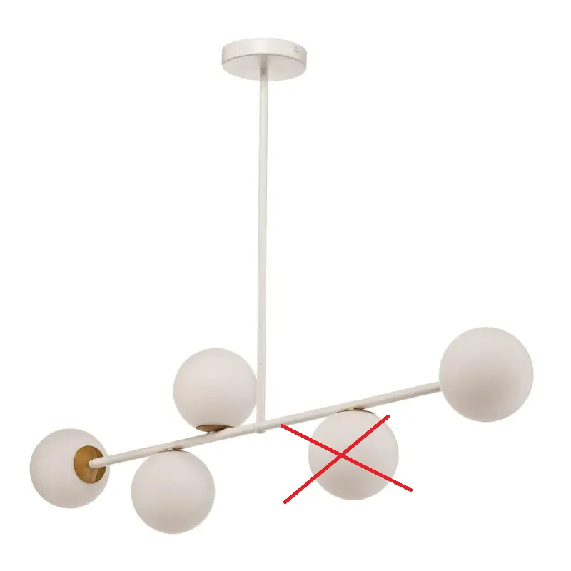 B-Ware Gama Hängeleuchte Pendelleuchte Lampe LED weiß gold Stahl Glas SIEHE TEXT/F85