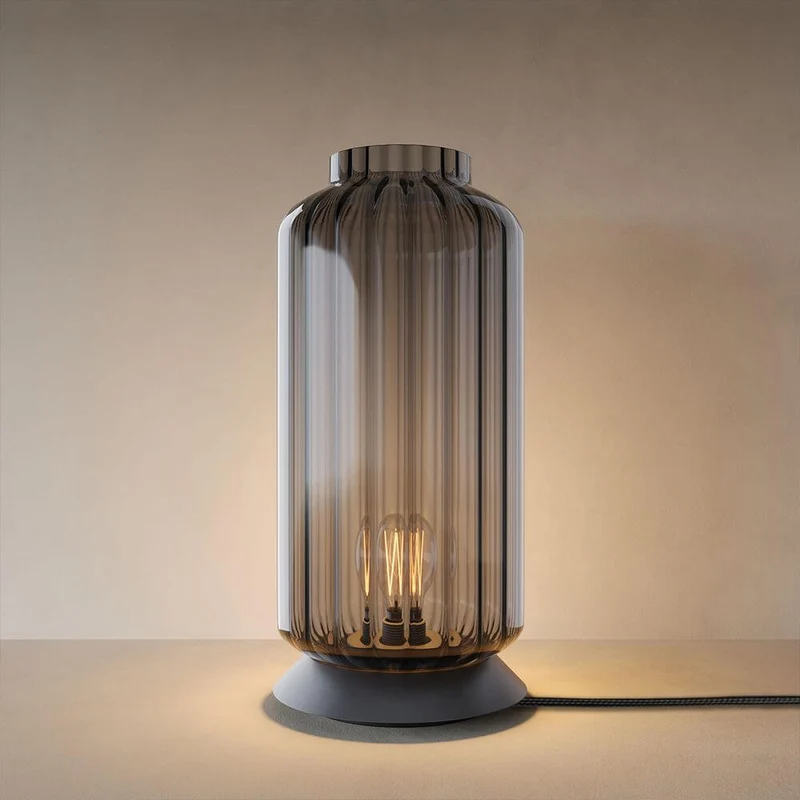 s.luce Velo Glas-Tischleuchte mit Schalter