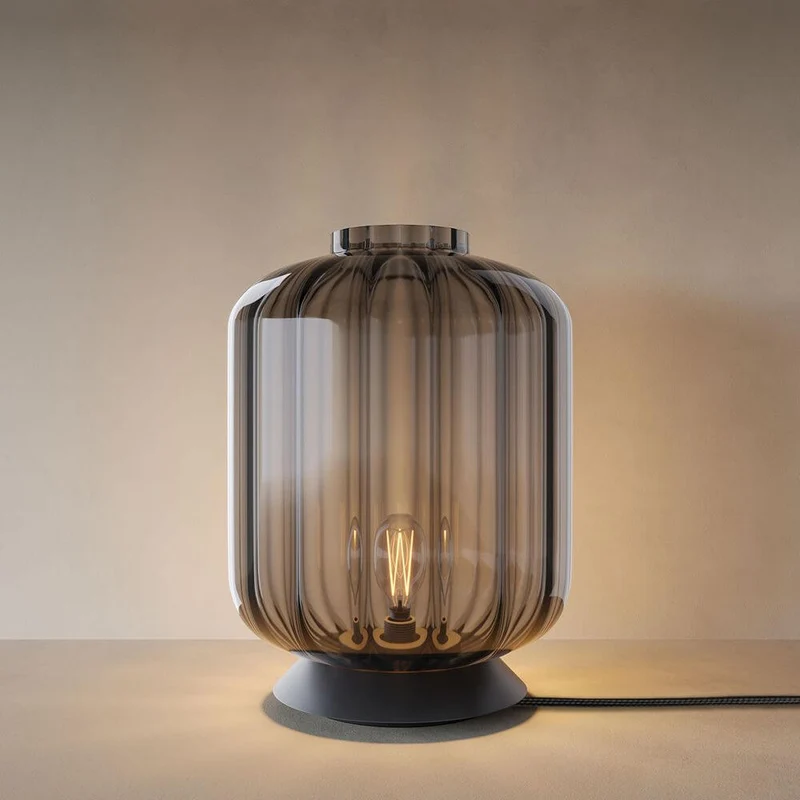 s.luce Velo Glas-Tischleuchte mit Schalter