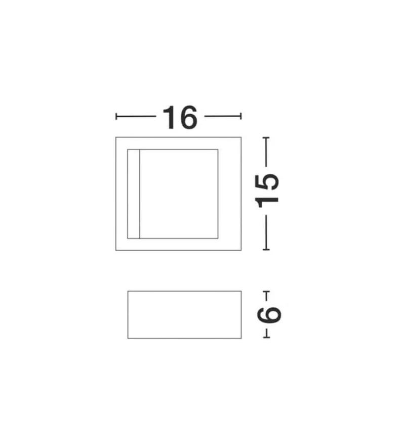Bliss LED Außenwandleuchte 3000K Dunkelgrau IP54