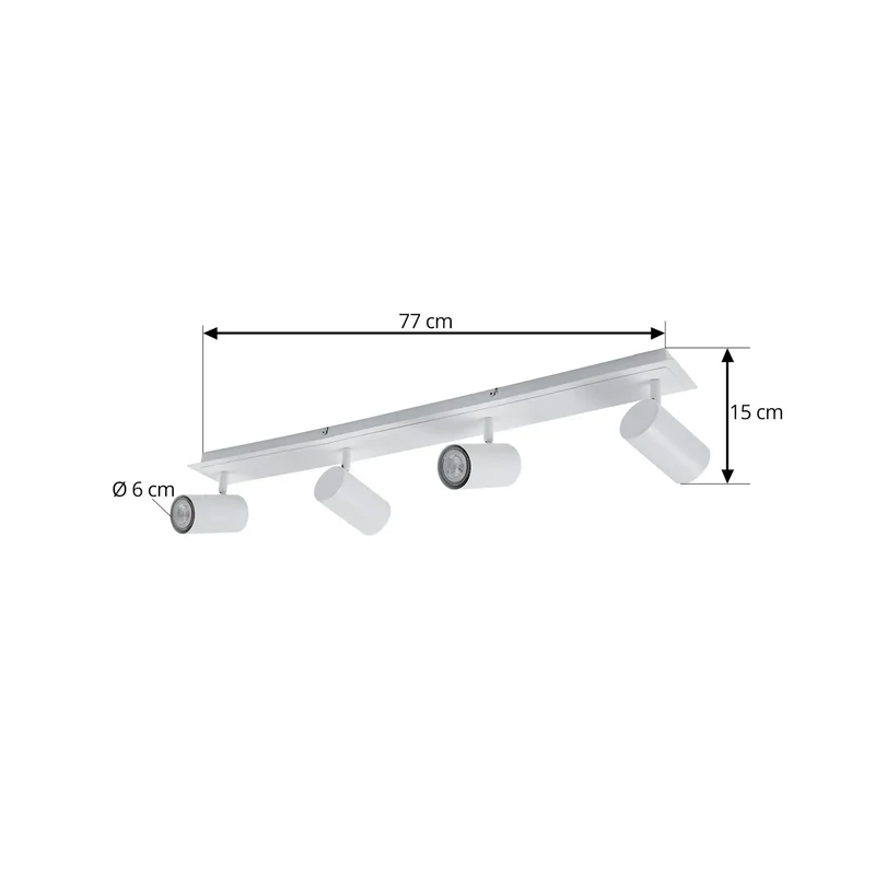 B-Ware Lindby Deckenstrahler Joffrey Deckenlampe Deckenleuchte 80 cm weiß 4-flg. GU10