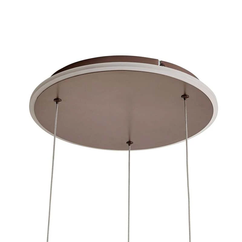 B-Ware Lucande Hängeleuchte Kolo LED Pendelleuchte dimmbar braun 3-flg 1640 Lumen