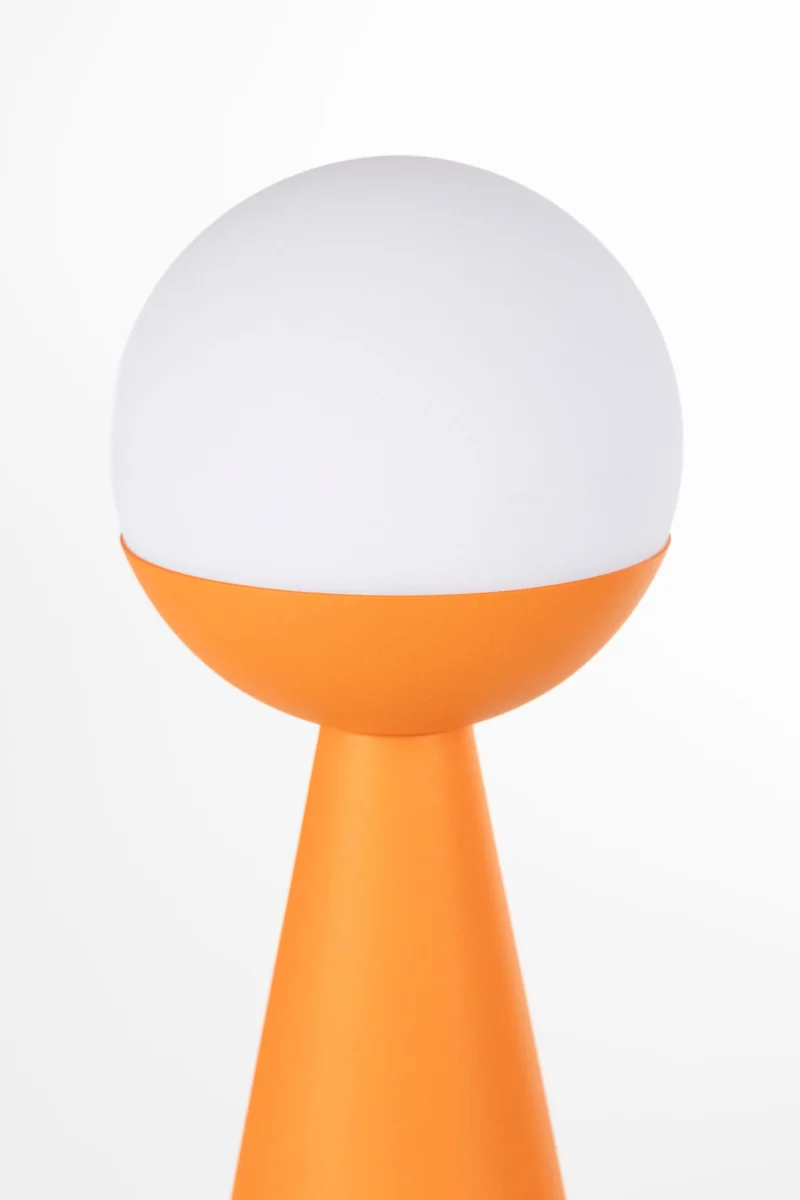 Tischlampe Bello Orange von Zuiver, kabellos & dimmbar für Balkon