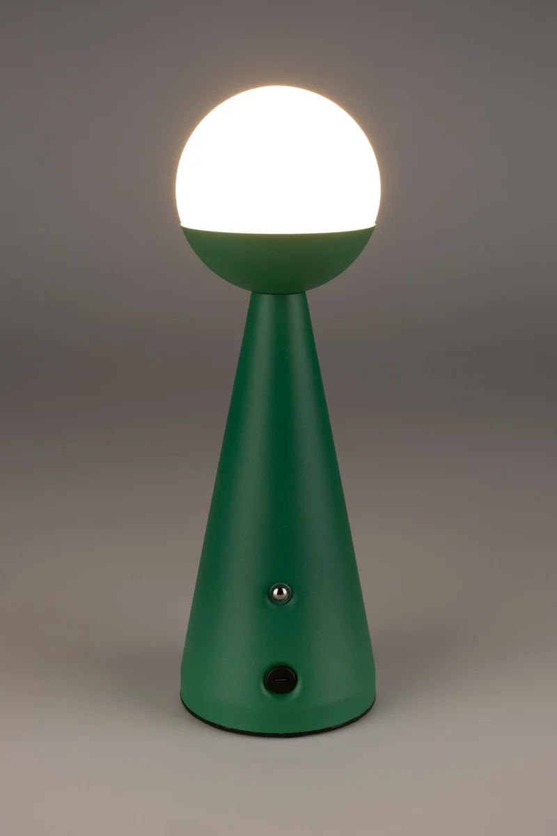 Tischlampe Bello Grün von Zuiver, kabellos & dimmbar für außen