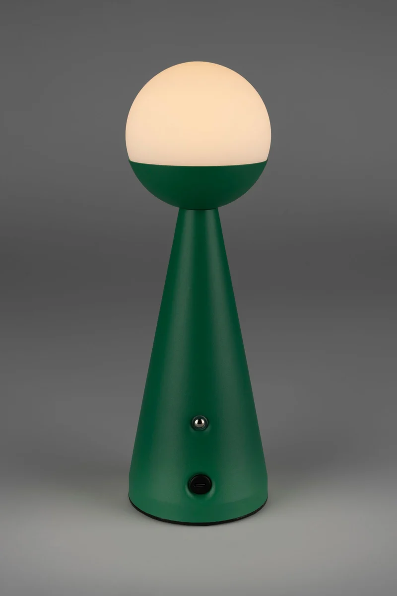 Tischlampe Bello Grün von Zuiver, kabellos & dimmbar für außen