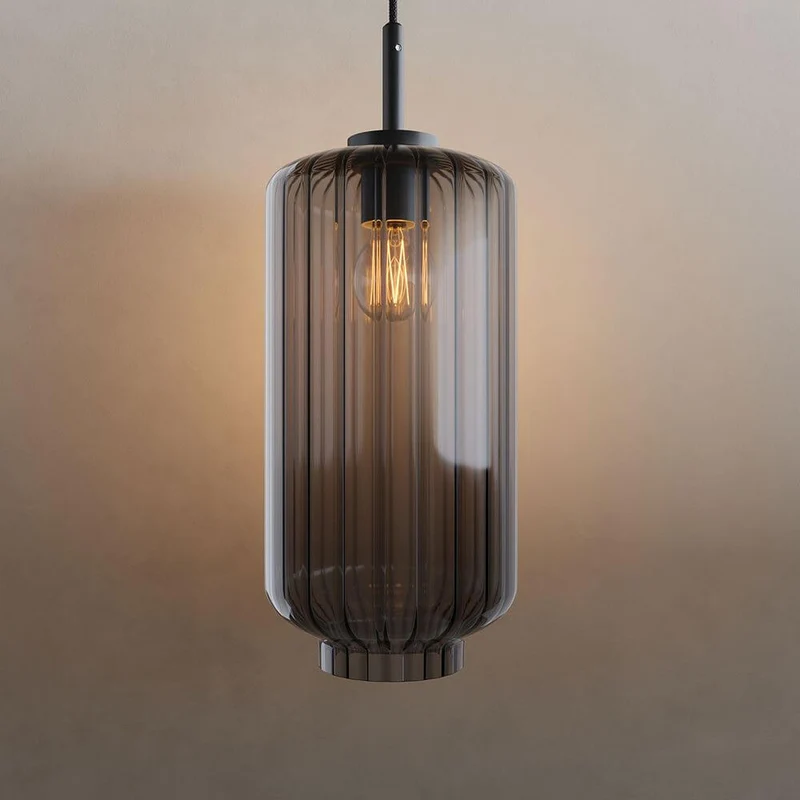 s.luce Velo Galerie Glas-Pendelleuchte Aufhängung 500cm Schwarz