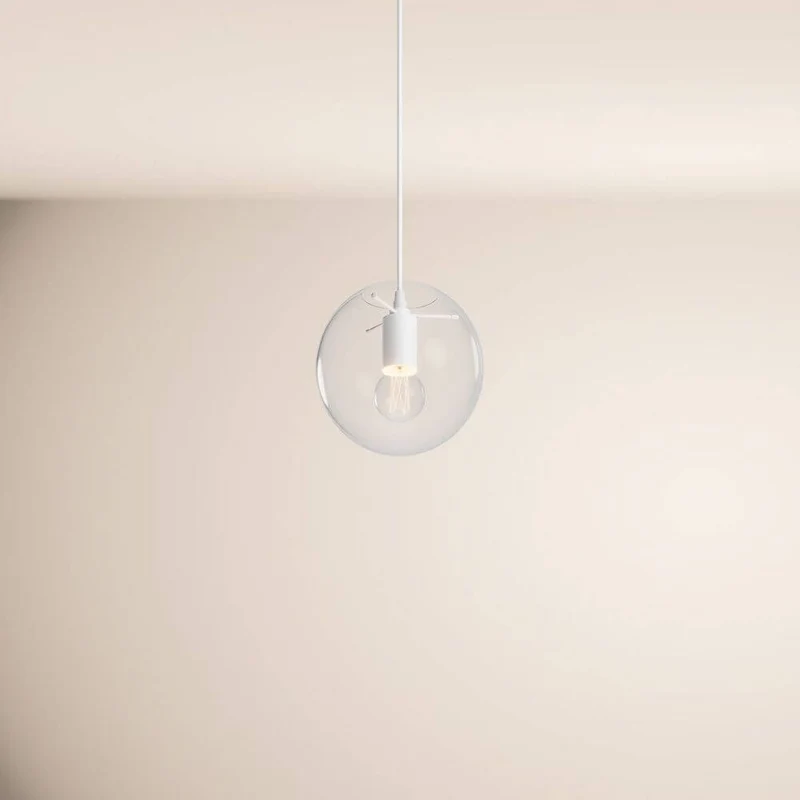 s.luce Orb Glaskugel Galerieleuchte Aufhängung 500cm Weiß