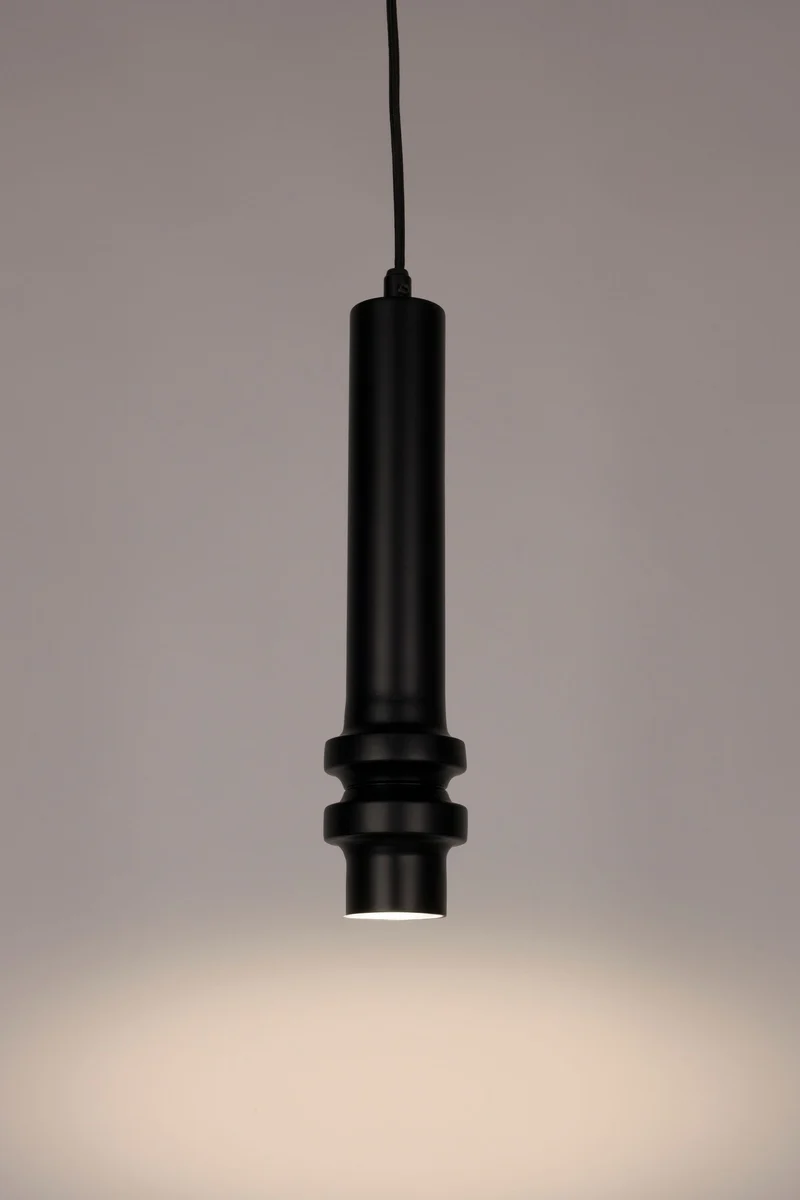 Pendelleuchte Duct M in Schwarz mit E14-Fassung, Eisengestell