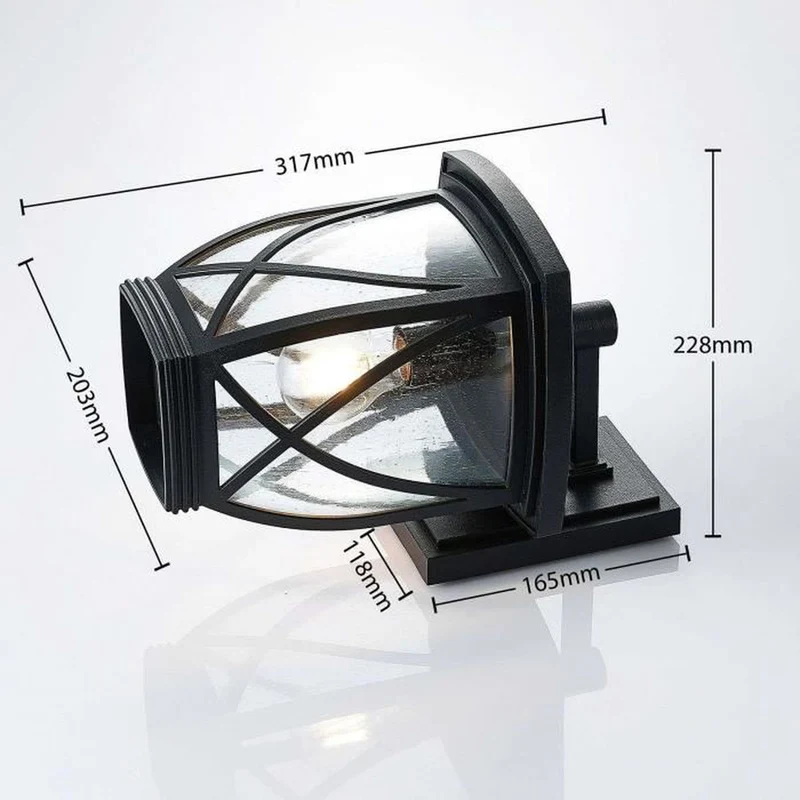 B-Ware Lindby Fritza Außenwandleuchte Höhe 31,8cm AußenWandleuchte Außenleuchte Lampe E