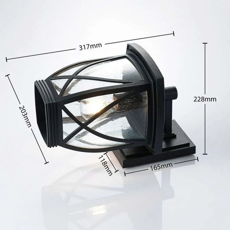 B-Ware Lindby Fritza Außenwandleuchte Höhe 31,8cm AußenWandleuchte Außenleuchte Lampe E