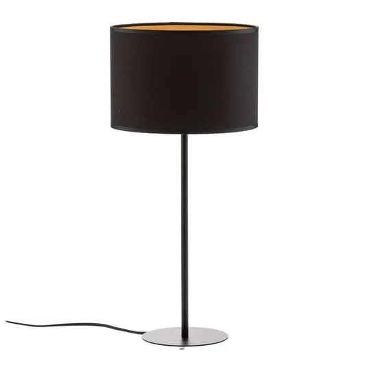 B-Ware Euluna Tischleuchte Soho Deko-Schreibtischlampe zylindrisch 56 cm schwarz gold