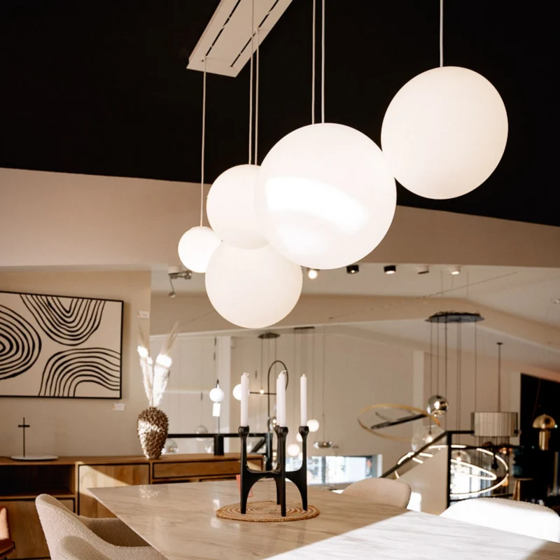 s.luce Orb Glaskugel Pendelleuchte Aufhängung 150cm Weiß