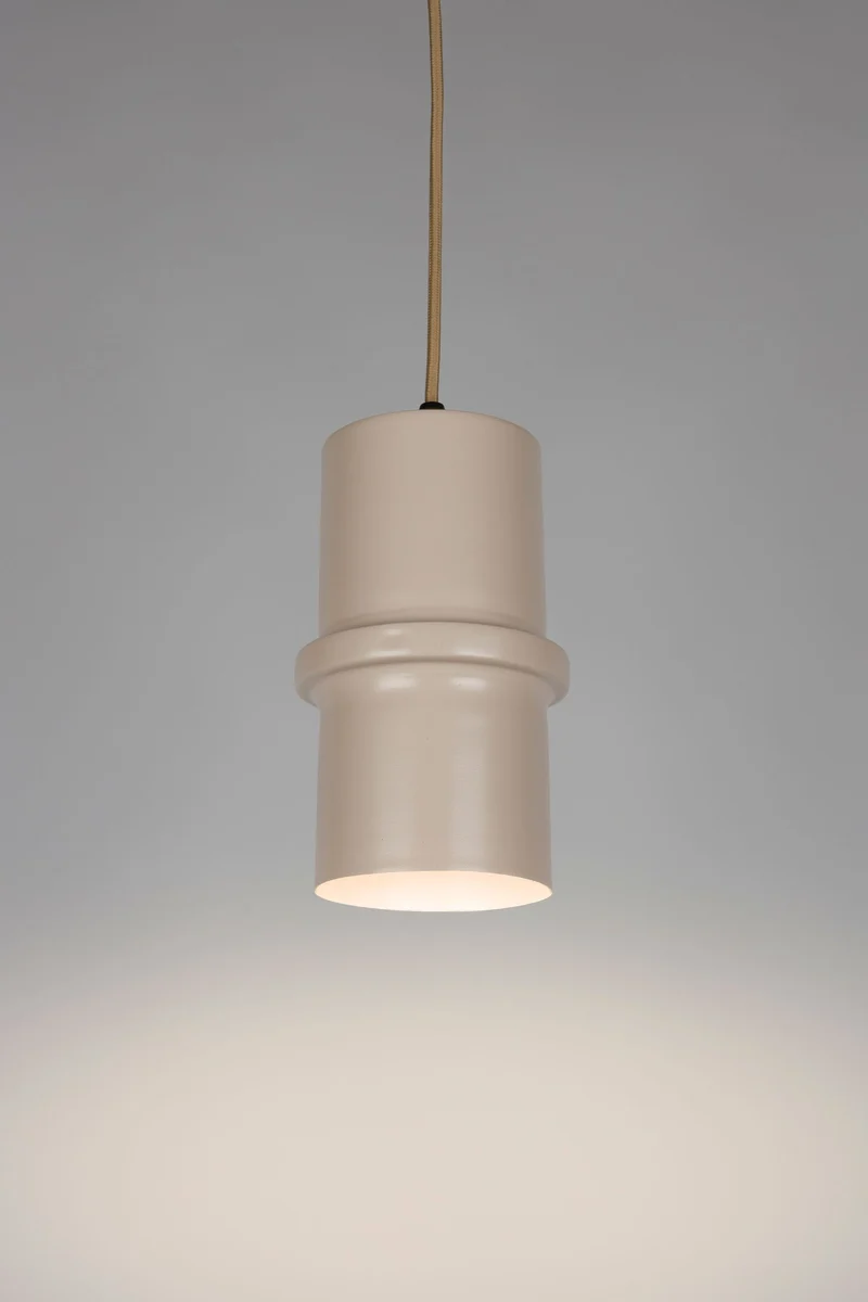 Pendelleuchte Duct S Rosa aus Eisen mit E14-Fassung fürs Wohnzimmer