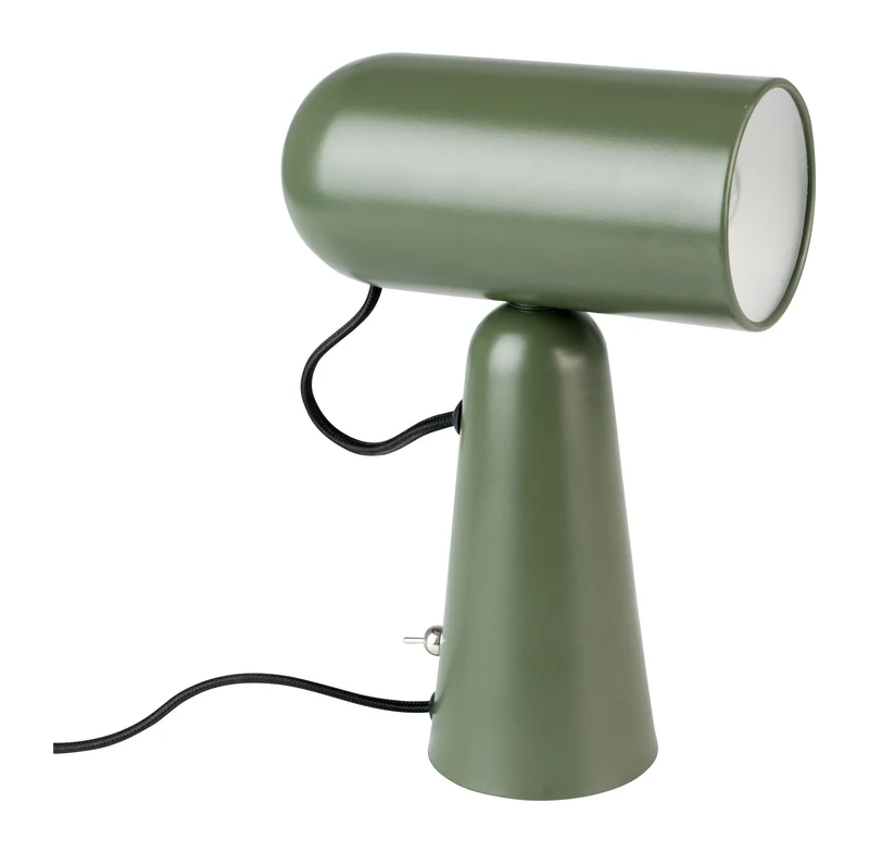 Schreibtischlampe Vesper in Grün mit Metall-Lampenschirm, E27