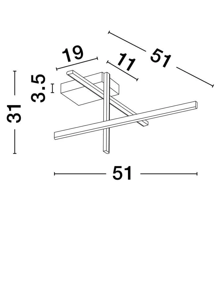 Antama LED Deckenleuchte 3-flammig