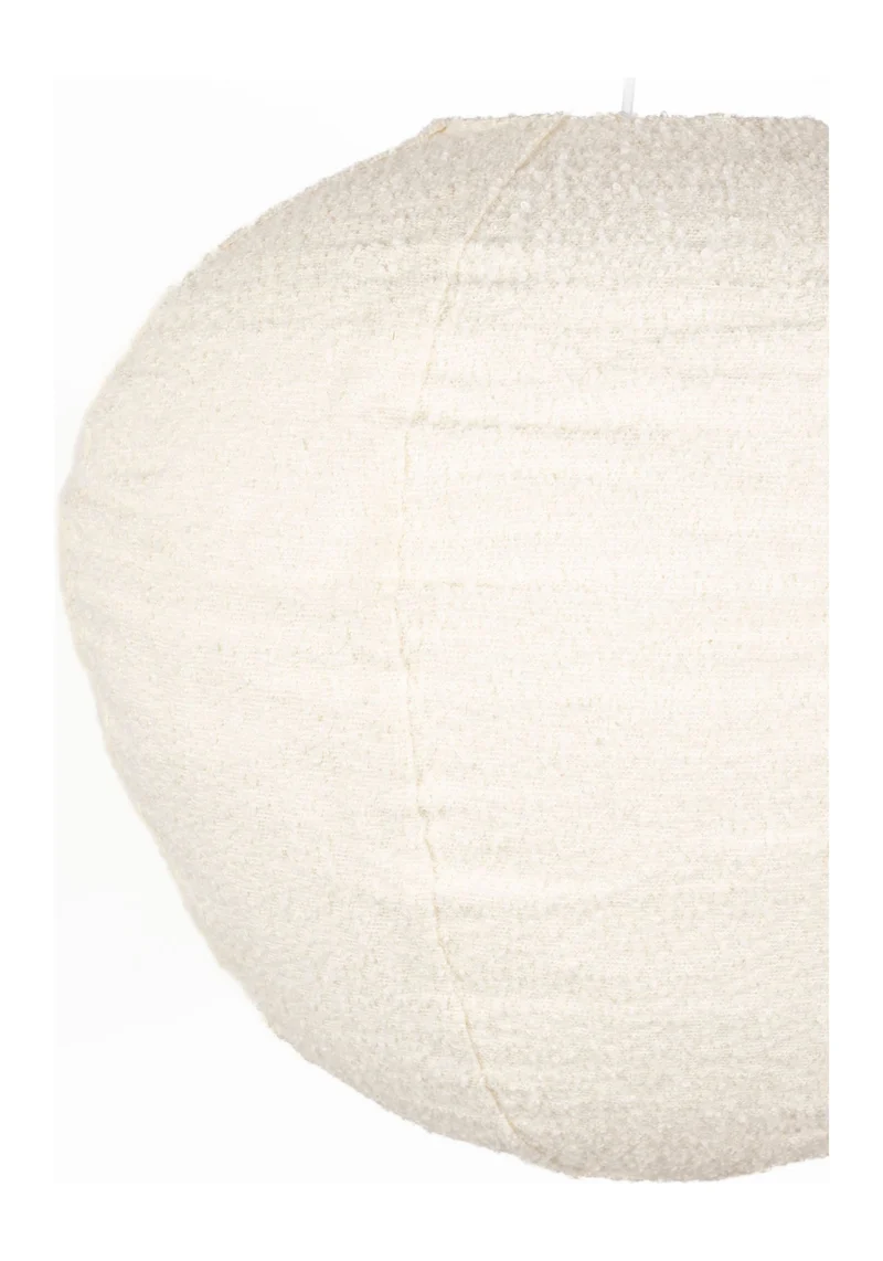 Pendelleuchte Cocoon L in Creme mit Bouclé-Schirm von Zuiver