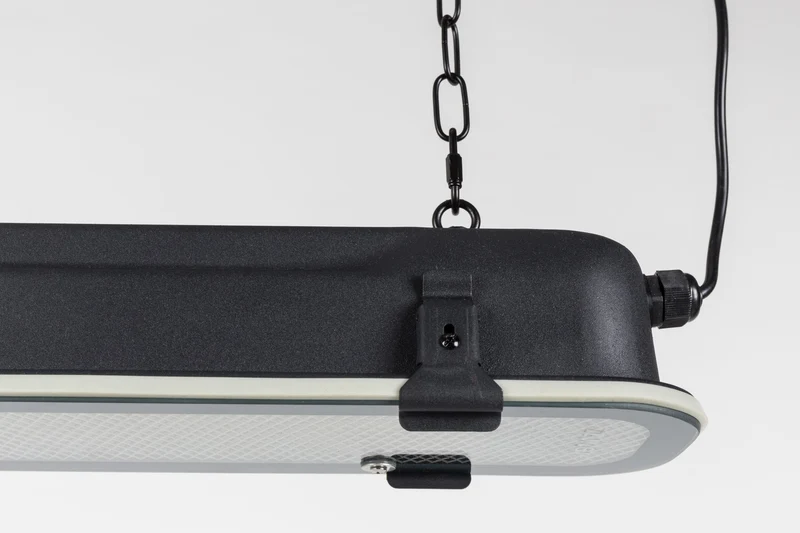 Pendelleuchte G.T.A. XL Schwarz mit Metallgestell im Industrial-Stil