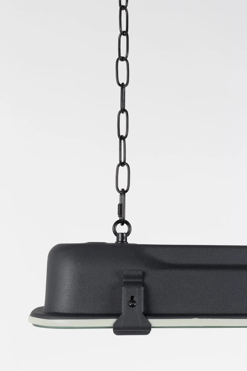 Pendelleuchte G.T.A. XL Schwarz mit Metallgestell im Industrial-Stil