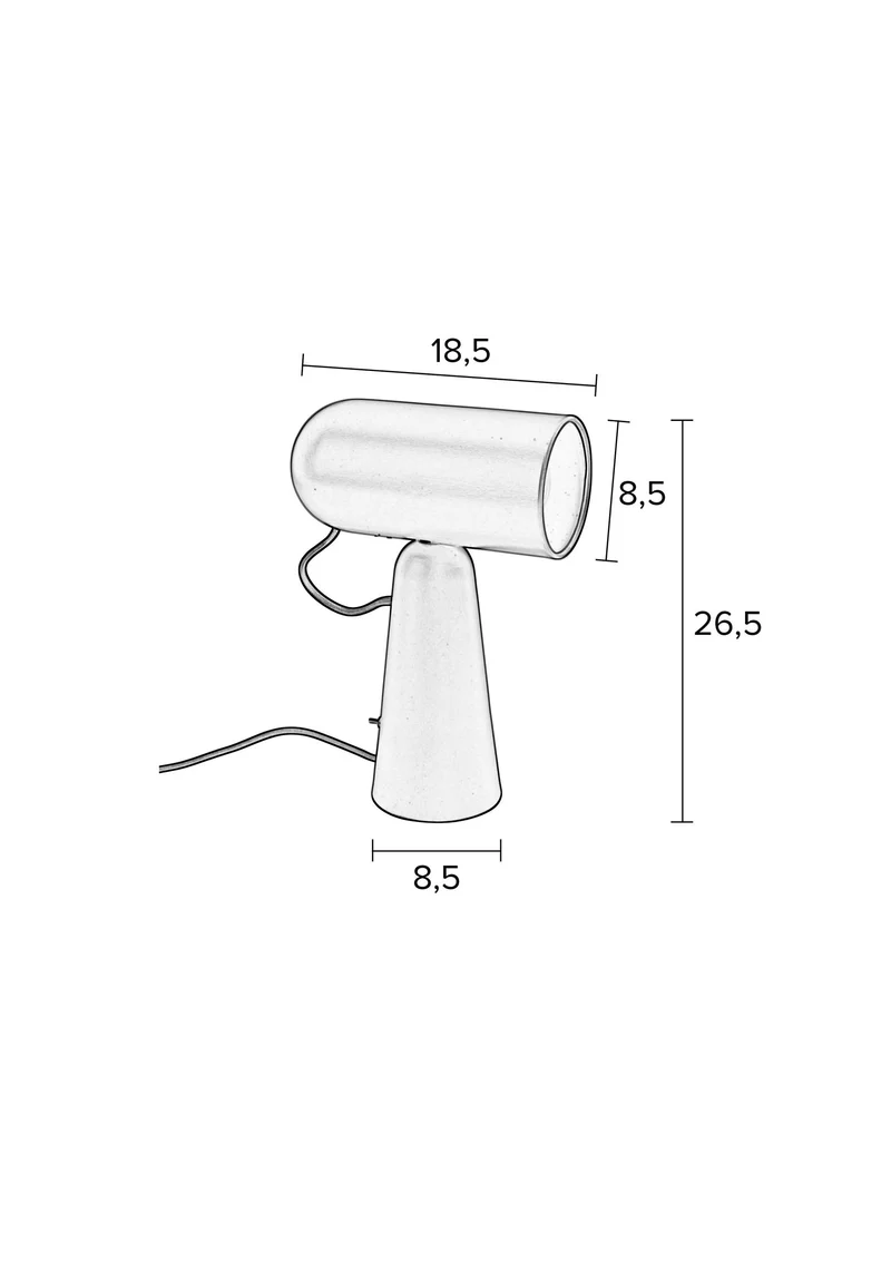 Schreibtischlampe Vesper Beige mit drehbarem Metall-Lampenschirm