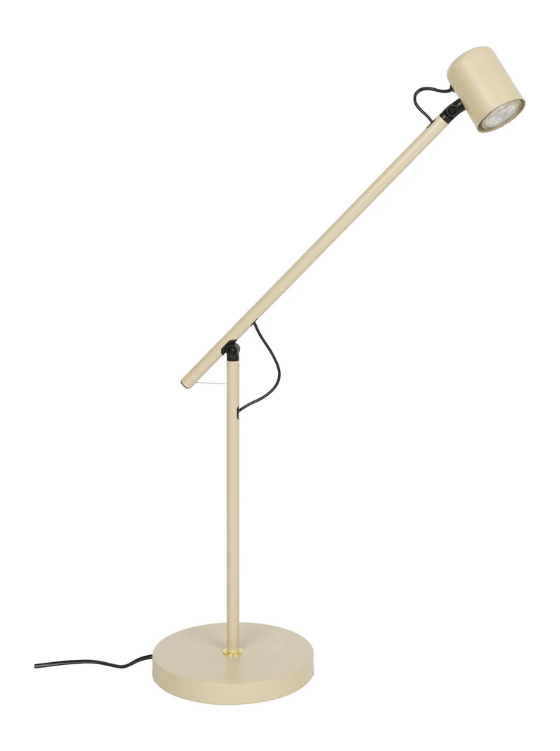 Tischlampe Aero Beige aus Metall, höhenverstellbar mit GU10-Fassung