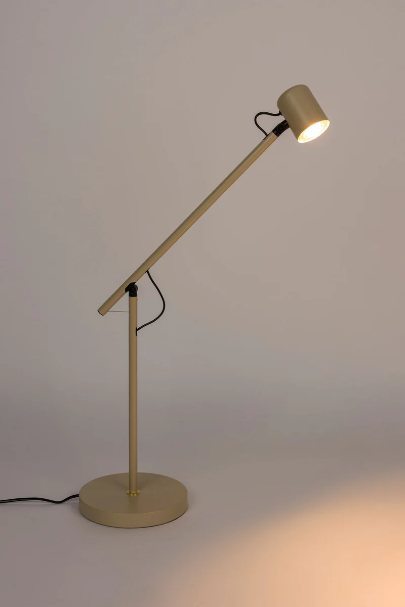 Tischlampe Aero Beige aus Metall, höhenverstellbar mit GU10-Fassung