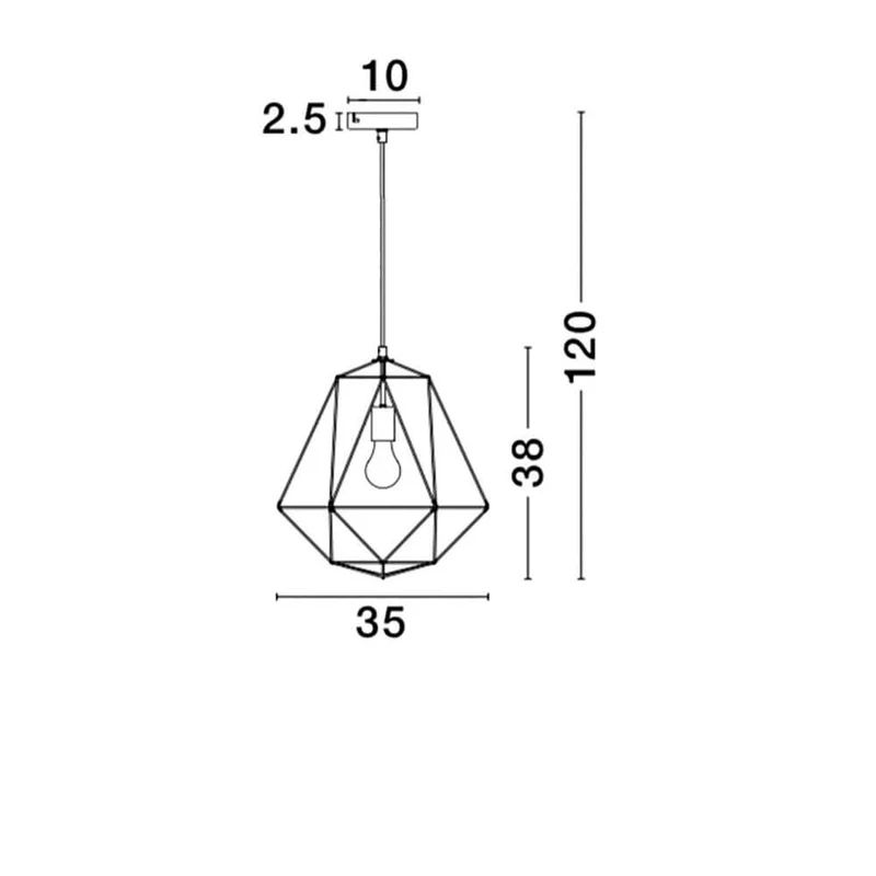 Nova Luce Pietra Hängelampe Metall