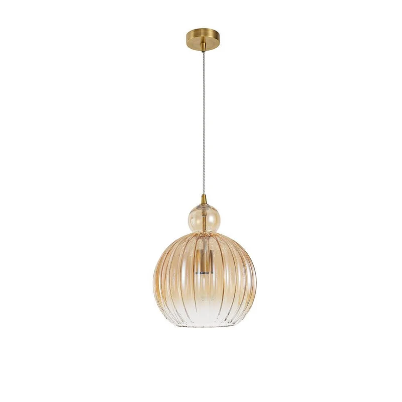 Nova Luce Lingua Pendellampe Messing, Champagner