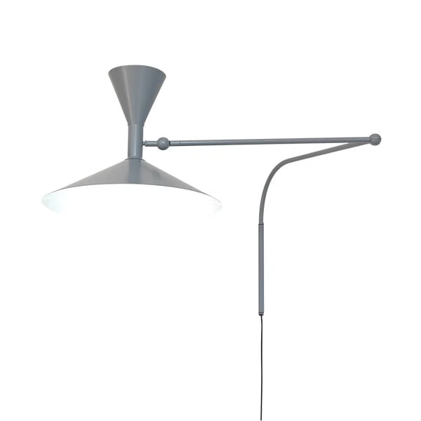 B-Ware Lampe de Marseille Wandleuchte grau/matt/LxH 166x80cm/ohne Leuchtmittel Lampe