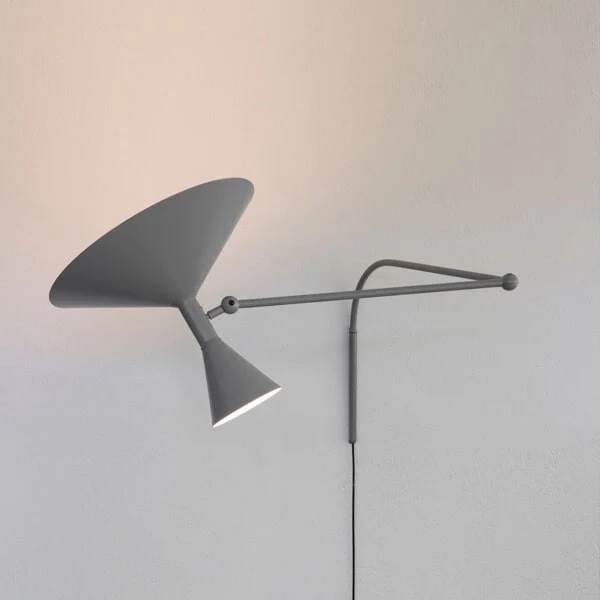 B-Ware Lampe de Marseille Wandleuchte grau/matt/LxH 166x80cm/ohne Leuchtmittel Lampe