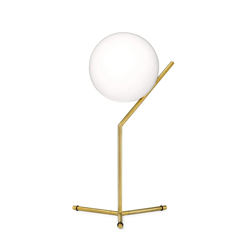 B-Ware Flos Tischleuchte Lampe IC T1 High Opalglas Kugel Messing Wohnzimmer Leuchte