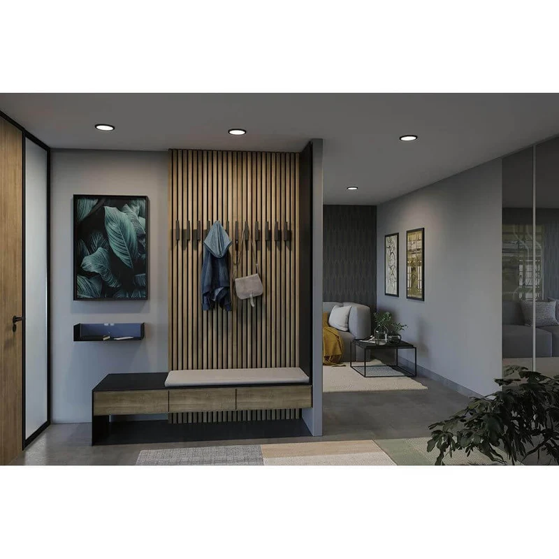 VariFit LED Einbaupanel Areo Panel Rund Schwarz IP44