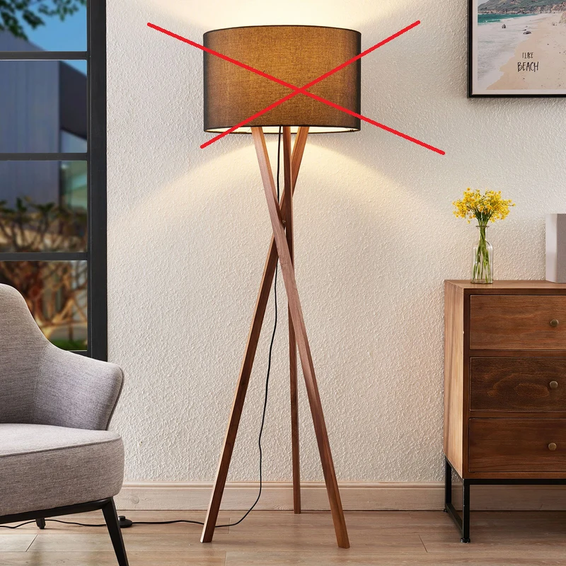 B-Ware Lucande Auriane Tripod-Stehlampe Standleuchte Stehllampe E27 LED SIEHE TEXT/FOTO