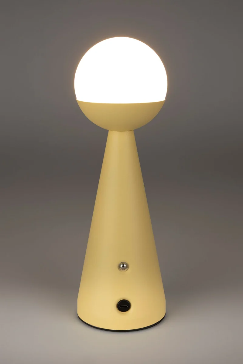 Tischlampe Bello Lemon von Zuiver, kabellos & dimmbar für Balkon