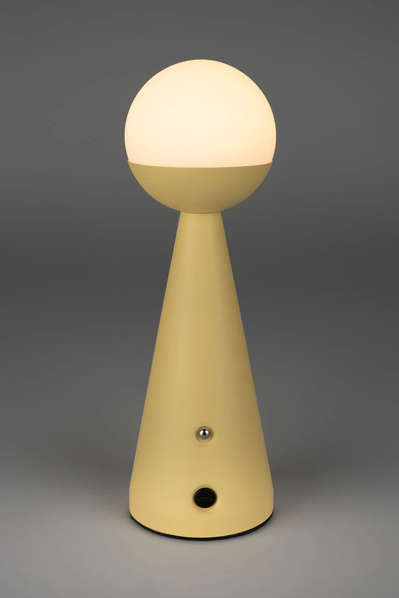 Tischlampe Bello Lemon von Zuiver, kabellos & dimmbar für Balkon