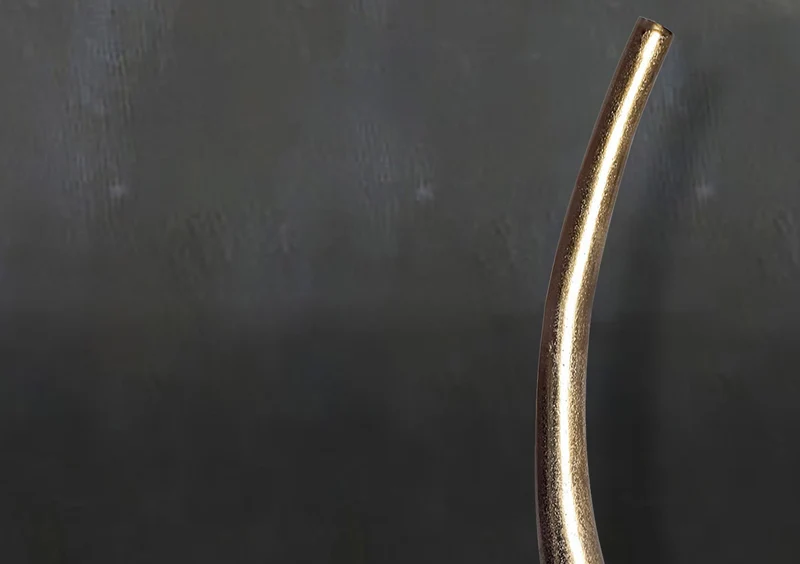 Vase 100cm Aluminium Gold Spirale Blumenvase Modern Groß Handgefertigt