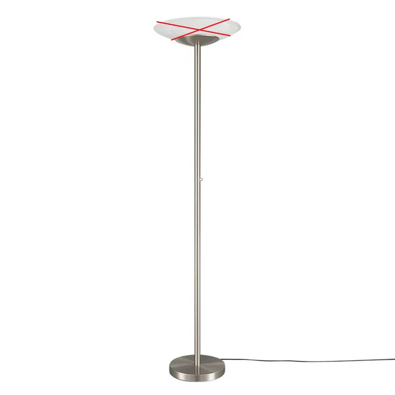 C-Ware Lindby Stehleuchte Deckenfluter LED Ragna Nickel Metall Dimmer dimmbar47