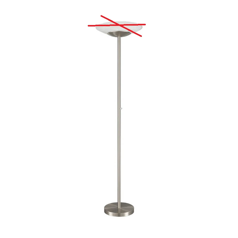 B-Ware Lindby Stehleuchte Deckenfluter LED Ragna Nickel Metall Dimmer dimmbar447