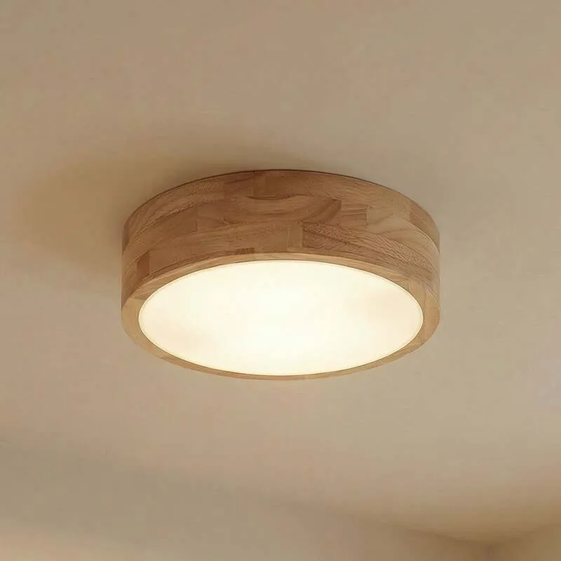 B-Ware Lindby Tanju Deckenlampe Deckenlampe Leuchte Eichenholz Ø30cm SIEHE TEXT/FOTO