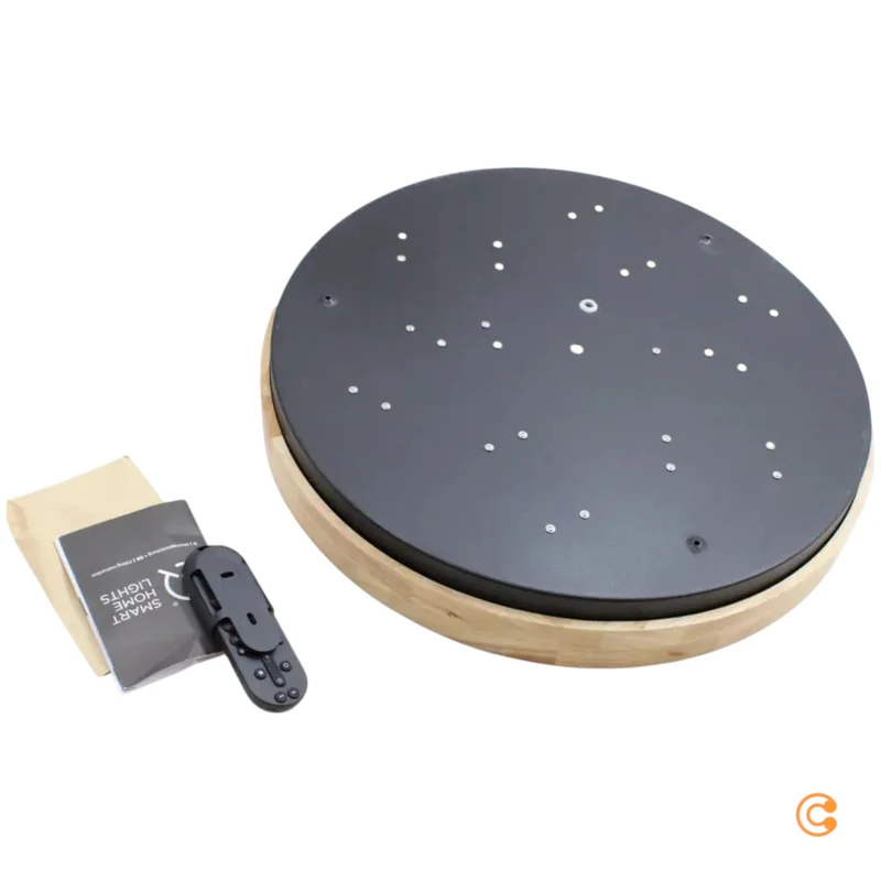 B-Ware Q Smart Home Deckenlampe Deckenleuchte LED schwarz eiche Holz Q BILA Wohnzimmer