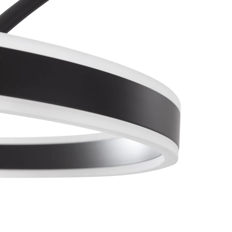 B-Ware Lucande Stehlampe Bogenlampe Yekta LED dimmbar schwarz Wohnzimmerlampe