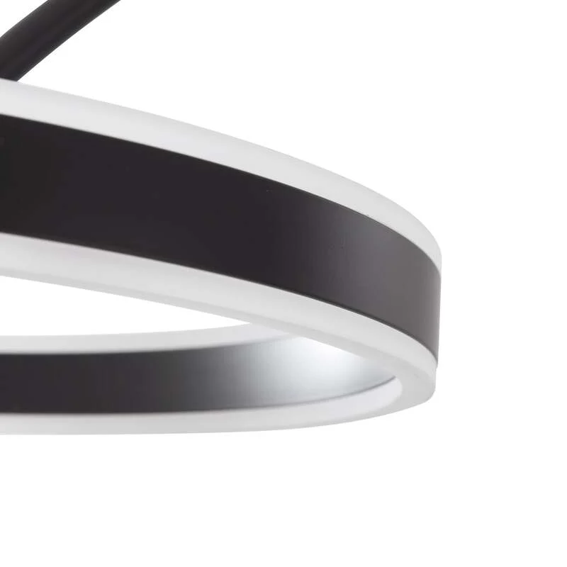 B-Ware Lucande Stehlampe Bogenlampe Yekta LED dimmbar schwarz Wohnzimmerlampe415