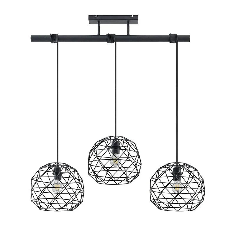 B-Ware Lindby Paridimo Hängelampe Hängeleuchte Pendellampe Lampe Leuchte Stahl 3 flg.