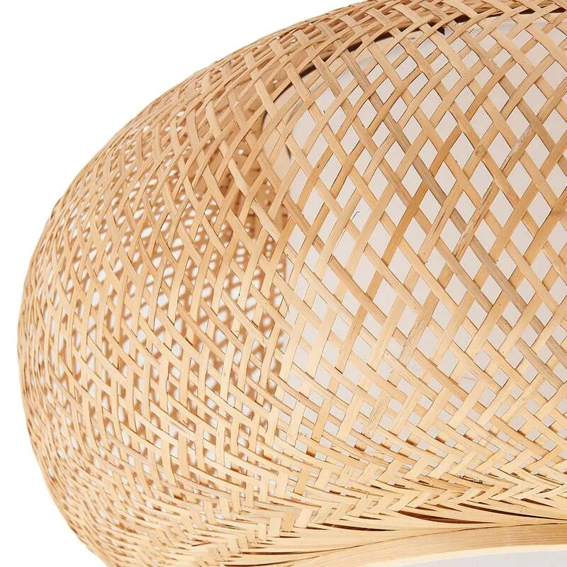 B-Ware Lindby Deckenleuchte Romaine Bambus natur Ø50cm Lampe Leuchte SIEHE TEXT/FOTO